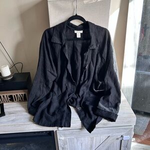 J. Jill Black Women's Linen Jacket